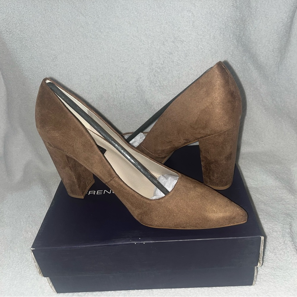 French Connection Brown Suede Heels